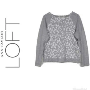 LOFT Leopard Print Lightweight Longsleeve M - Picture 1 of 4