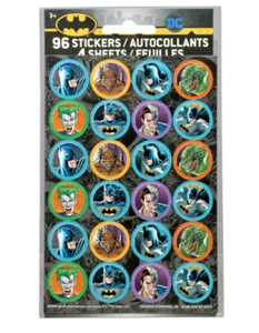 96 Stickers "DC Comics Batman Sticker Sheets, 4-ct. Packs" Craft NEW - Picture 1 of 1