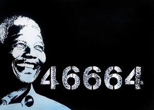 Nelson Mandela Pintura al óleo NO giclee 30x20in. Encuadre aprovecha África madiba tata - Imagen 1 de 1