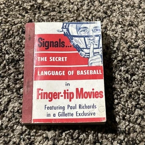 1957 Signals... The Secret Language Of Baseball Finger Tip Gillette Flip Book - Picture 1 of 20