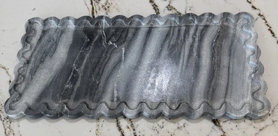 Bandeja rectangular gris mármol para velas baño/cocina/porche/comedor NUEVO Foto 1 de 2