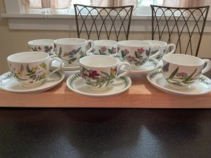 8 tazas y platillos surtidos de jardín botánico Port Meirion - Imagen 1 de 6