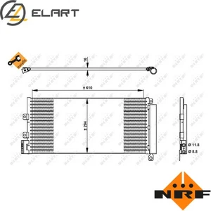 CONDENSER AIR CONDITIONING 350332 FOR FIAT LINEA 199 A3.000 1.2L 4cyl LINEA - Picture 1 of 8