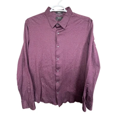 Camisa masculina Nordstrom loja XXL marrom xadrez manga longa com botões algodão - Imagem 1 de 4
