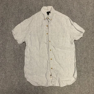 J.Crew Irish Linen Shirt Mens Size Small S Classic Fit SHORT Sleeve Baird McNutt - Picture 1 of 10