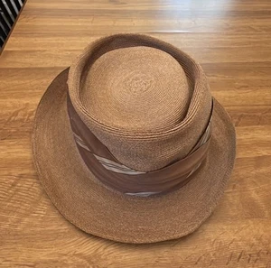 Sombrero para hombre genuino importado de Milán hecho a medida Quinta Avenida sellos sombreros NY - Imagen 1 de 9