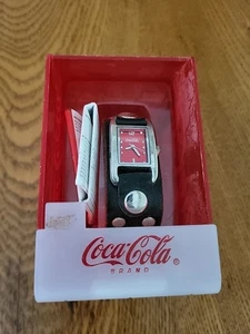 Vintage Coca-Cola Unisex Wristwatch - Leather Band Brand New - Picture 1 of 4