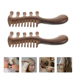 2 Stück Massagekamm Meridian breite Zahnkämme Kopfhautbürste Triggerpunkt - Bild 1 von 12