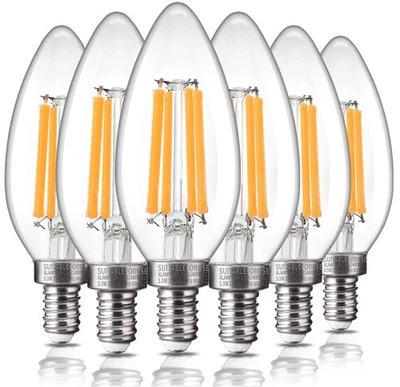 E12 LED Bulb 100 Watt Equivalent, 800LM Super Bright Dimmable LED Light Bulb,... - Image 1 of 4