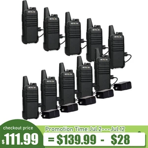 Walkie Talkies Long Range Two Way Radio Retevis RT22 VOX For School/Store 10Pack - Zdjęcie 1 z 14