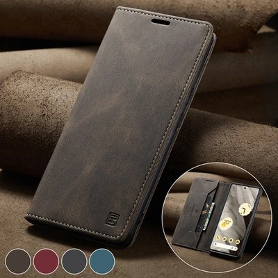 Magnetic Wallet Case Slim Leather Flip Cover for Google Pixle 9A/9/10 Pro XL - Image 1 of 4
