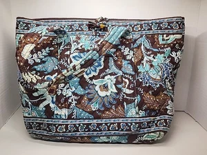 Bolso de Mano Vera Bradley Retirado Azul Java Doble Correa Cierre de Palanca 14"×9"×5" - Imagen 1 de 8