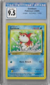 CGC 9.5 Gem Mint Goldeen 1. Edition Jungle 53/64 Pokemon 1999 Non-Holo - Bild 1 von 2