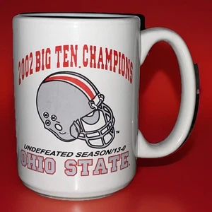 Ohio State Buckeyes 2002 Big Ten Champions Perfect Season Coffee Cup Mug EUC - Picture 1 of 2