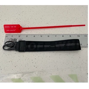 BLANCO ROTO Raro Cordón Llavero Cierre Industrial Negro Nuevo Rojo Cremallera Corbata - Imagen 1 de 5