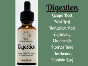 DIGESTION Herbal Tincture Blend / Liquid Extract / Organic Apothecary Herbs - Picture 1 of 8