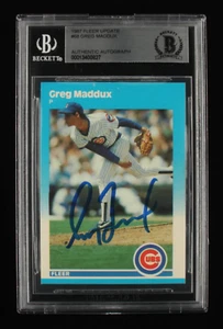 Greg Maddux Signed 1987 Fleer Update #68 XRC (BGS) - Rookie Card - Bild 1 von 2