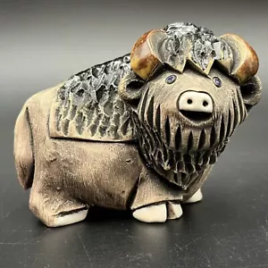 Figura Artesanía Rinconada Uruguay Búfalo Americano Versión 2 #88 Cerámica De Colección - Imagen 1 de 11