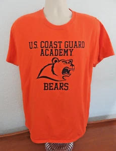MV Sport orangefarbenes kurzärmliges T-Shirt US-Küstenwache Bären für Herren Größe Large - Bild 1 von 5