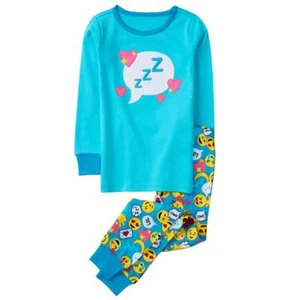 NWT Gymboree Girls Gymmies Emoji ZZZ Pajama Set Long Sleeve many sizes - Picture 1 of 1