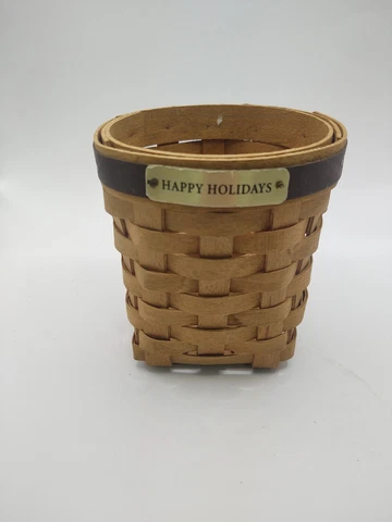 Longaberger Basket 2003 Happy Holidays Very Rare Christmas Limited Edition Cover