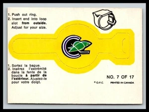1973-74  OPC O PEE CHEE  RINGS  CALIFORNIA GOLDEN SEALS    23200 - Afbeelding 1 van 2