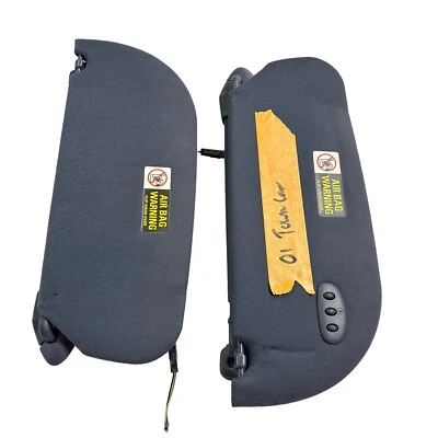 Lincoln Town Car 2001 fabricante de equipos originales parasol izquierdo derecho iluminado parasol espejo azul 01 02 Foto 1 de 4