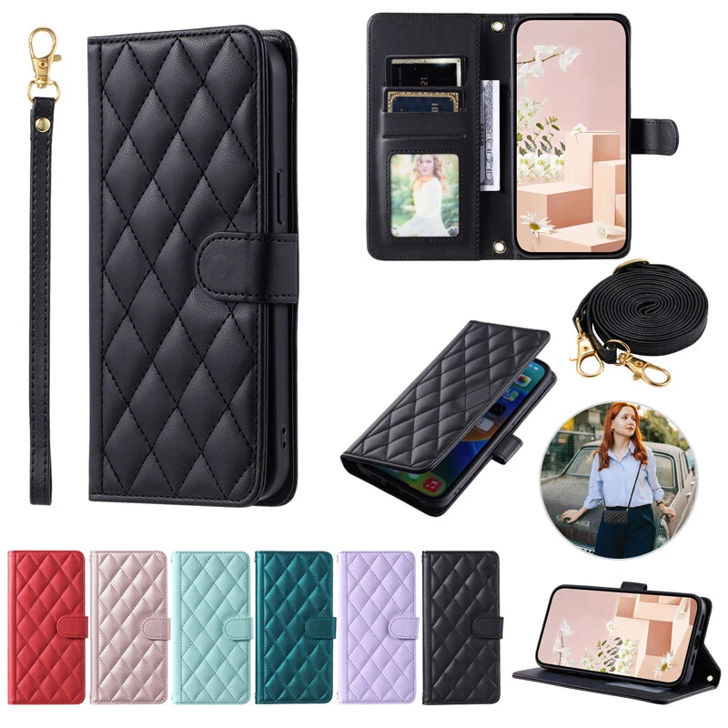 For Google Pixel 7A/8A/9A/7/8/9 Pro XL Crossbody Wallet Case Leather Flip Cover - Image 1 of 4