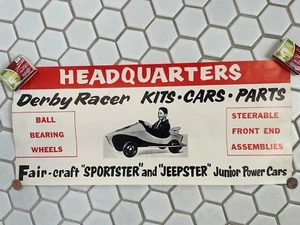 Póster vintage FAIR-CRAFT Derby Racer Kits • Coches • Piezas • 18,5" x 8,5". (NJ) - Imagen 1 de 2