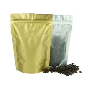 QQ Studio Kaffeebeutel für Espressobohnen, Gold Single Origin Beutel mit Ventil - Bild 1 von 8