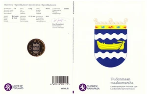 2011 5 € Provinz Uudenmaan, Bi-PP, Original in Blister - Bild 1 von 1