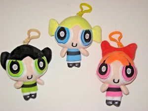 Power Puff Mädchen 3er Set Plüsch Schlüsselanhänger (Bubbles, Blossom, Buttercup) - Bild 1 von 2