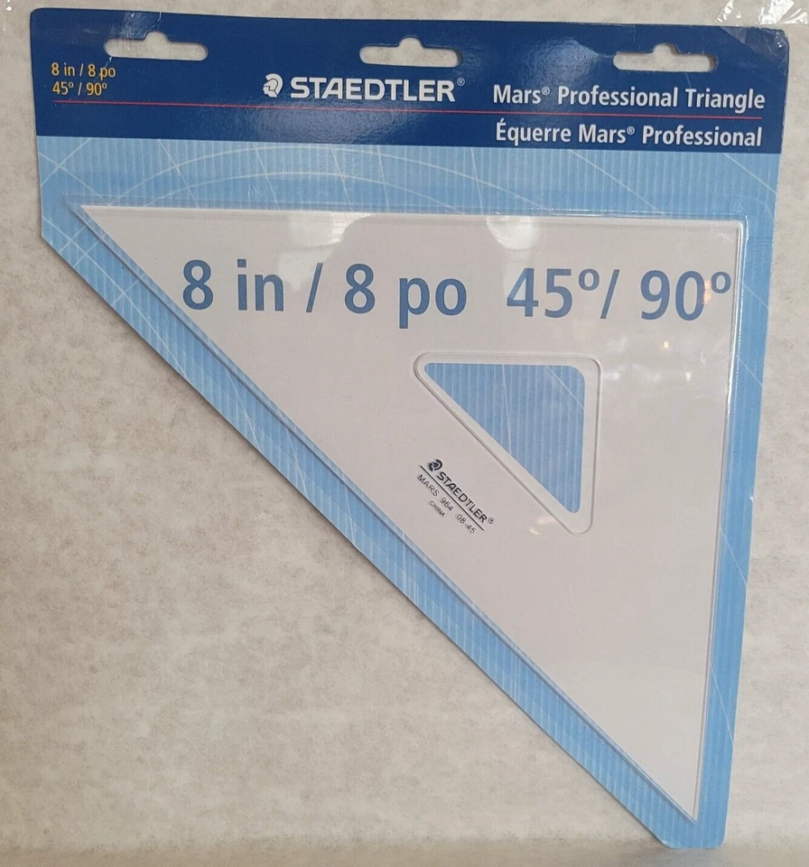 STAEDTLER Mars 964 Professional 8” Triangle 45 / 60 Drafting Tool - Image 1 of 1