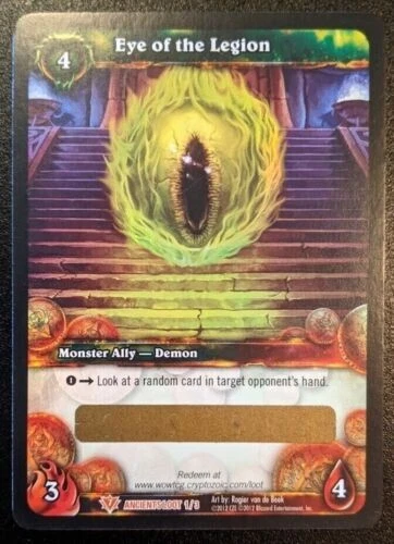 WOW World of Warcraft TCG Loot Card Eye of the Legion Unscratched Brand New - Image 1 of 1