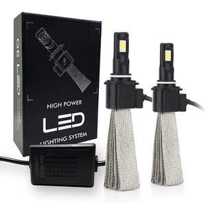 9006 HB4 Fanless LED Conversion Kit 6400LM 6000K Xenon White Car Headlight Bulb - Picture 1 of 7