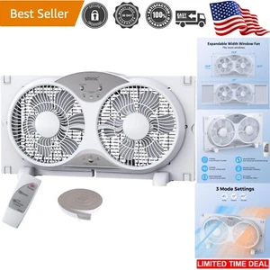 Window Fan ABS 9" Blades Remote Control 3 Speeds Indoor Air Circulation - Picture 1 of 10