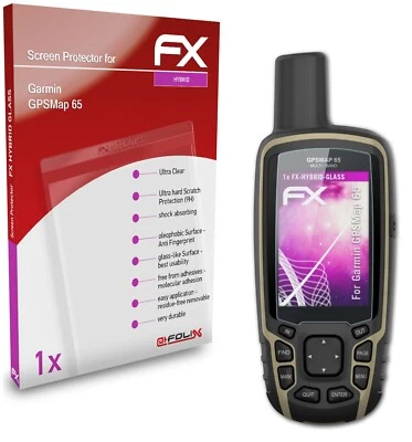 atFoliX Verre film protecteur pour Garmin GPSMap 65 9H Hybride-Verre - Photo 1/4