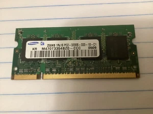 Samsung 256MB, PC2-3200S-333-10-C1 DDR2 RAM 200 PIN SO DIMM M470T3354BZ0-CCC - Picture 1 of 2