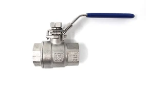 CONCORD 1/2" Innengewinde NPT Edelstahl Kugelhahn 304 Vollanschluss Brühgetriebe - Bild 1 von 4