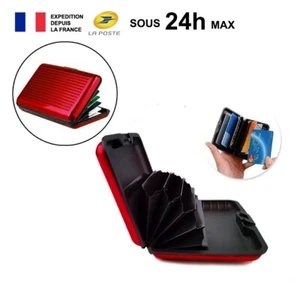 Porte-carte aluminium plastique rangement 6 compartiments cartes bancaires - Bild 1 von 6