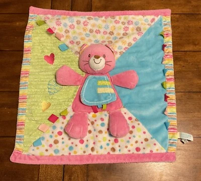 Manta de seguridad Douglas bebé rosa niñas Lovey Kitty gato sonajero juguete  Foto 1 de 4