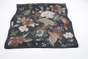 Hermosa bufanda floral rectangular de seda transparente Ralph Lauren - Imagen 1 de 6