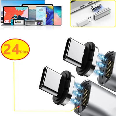Magnetic 4.1 USB Type C Charging Converter Charger adapter Cable Video PD Power - Image 1 of 4