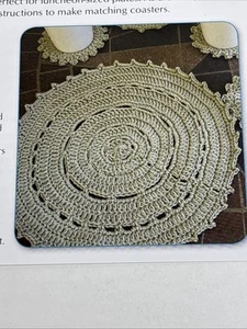 Sunny Circle Place Mats Crochet Pattern Card Page - Picture 1 of 3