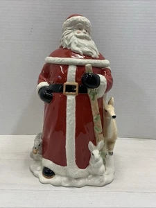 Vintage nicht mehr produziert neu im Karton Lenox Holiday Gatherings Santa Keksdose  - Bild 1 von 8