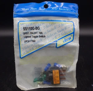 INTERRUPTOR DE PALANCA DE 16 AMPERIOS CON LUZ VERDE ENCENDIDO APAGADO SELECTA SS110G-BG - Imagen 1 de 4