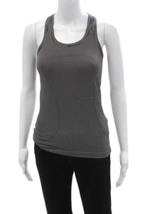 Lululemon Damen schwarz gestreift ärmellos Tank Basic Rundhals Größe 4 - Bild 1 von 4