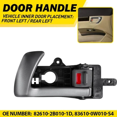 Interior Door Handle For 2007-2012 Hyundai Santa Fe Front Rear Left Driver EXD - Imagem 1 de 4