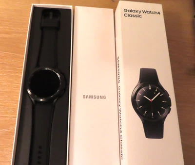 Samsung Galaxy Watch 4 46mm Black Classic GPS LTE Unlocked Cellular new cond - Image 1 of 4