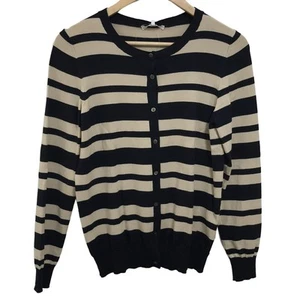 Auth three dots - Beige Dark Navy Women's Cardigan - Picture 1 of 6